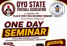 Oyo FA, Pillar of Sports in Partnership to Organize a Capacity Building Seminar for Football Coaches