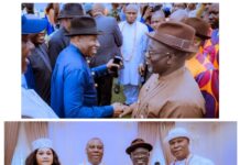 Former President Jonathan, Gov. Oborevwori, Diri, Ibori Pay Last Respect to Pa Penawou